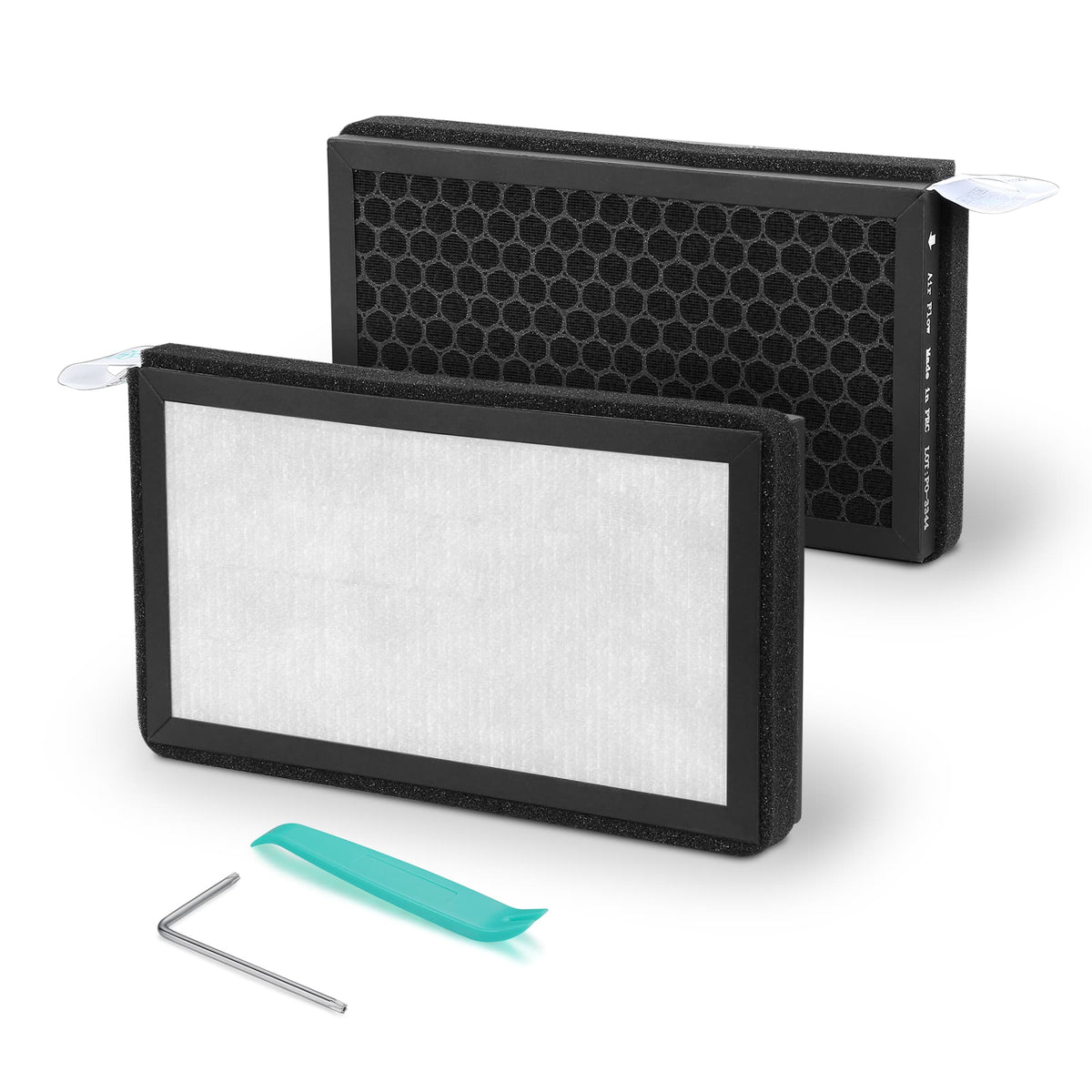 Lectron - Cabin Air Filter Replacement for Tesla Model 3/Model Y (2 Pack) - Black