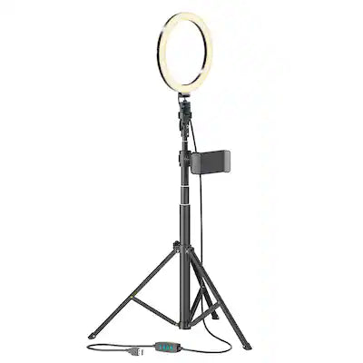 Bower - 8" Selfie Ring Light Studio, 51" Tripod Stand, Phone Holder
