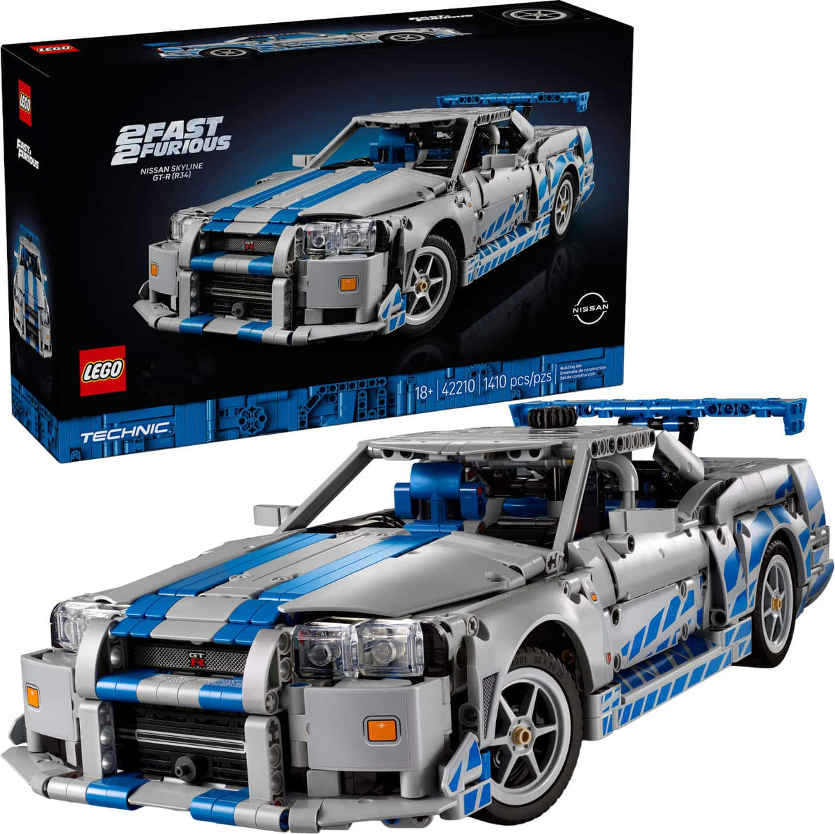 LEGO - Technic 2 Fast 2 Furious Nissan Skyline GT-R (R34) Car 42210