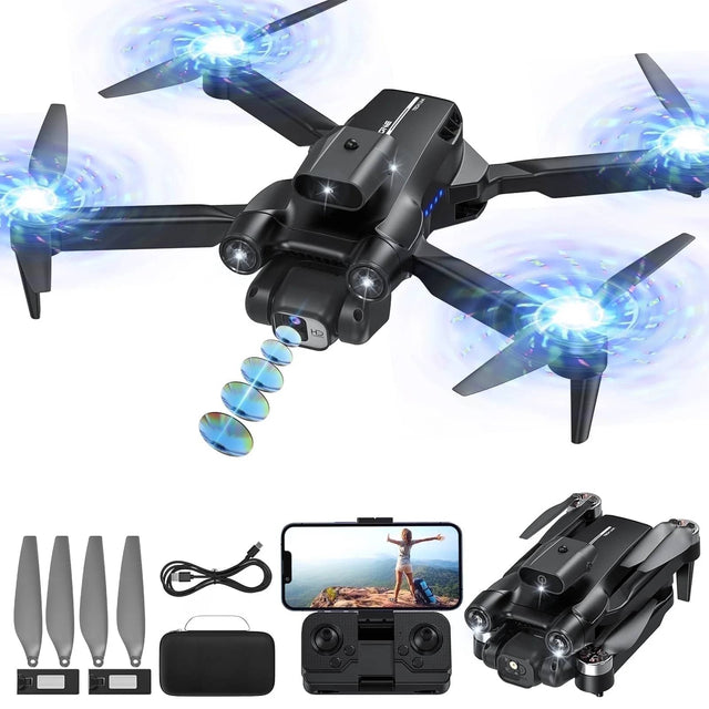 Front. TOPVISION - Drone with Camera FPV 1080P Brushless Motor One Key Take Off Landing Gesture Selfie 3 Speed Modes.