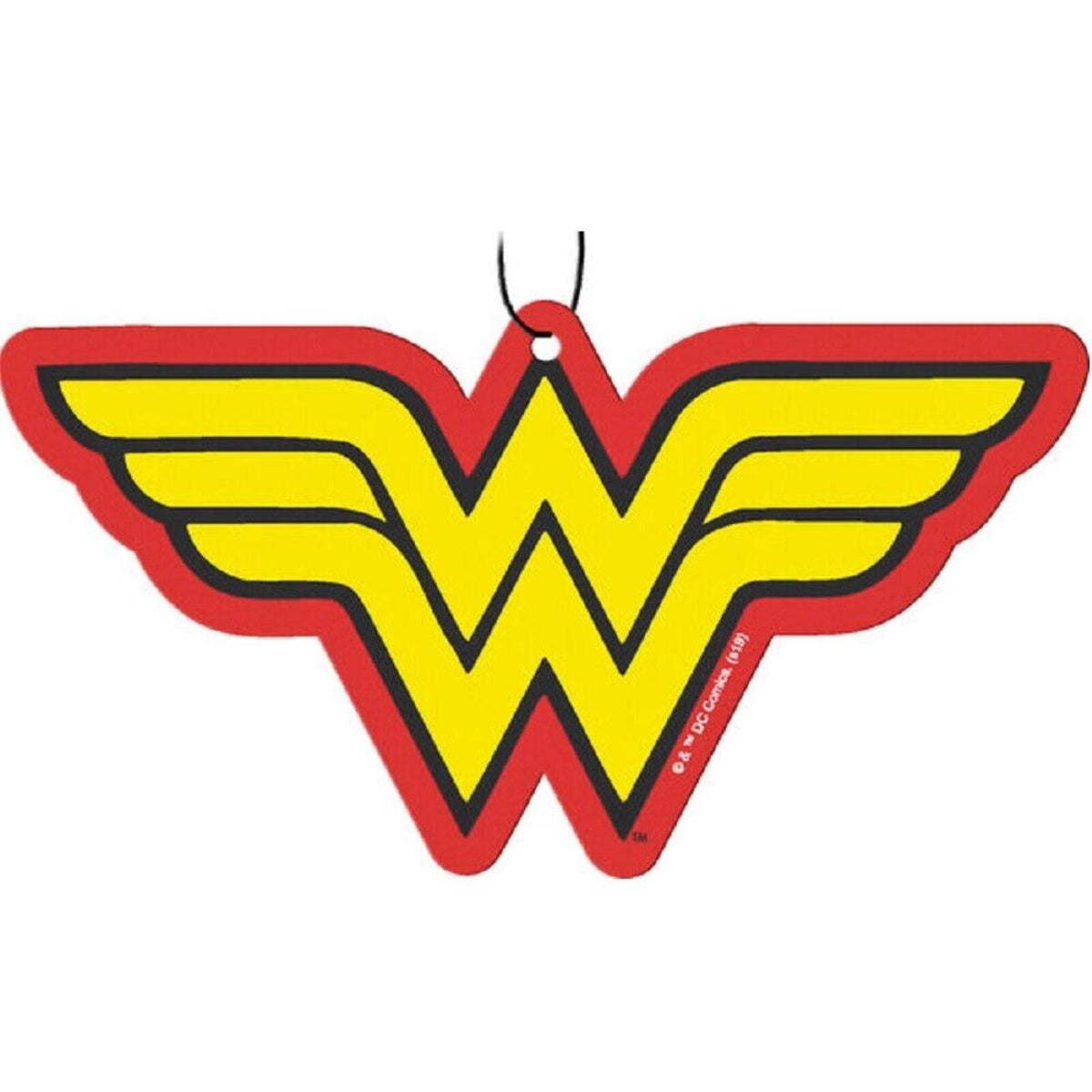 Spoontiques - DC Comics Wonder Woman Logo Air Freshener 3 Pack New Car Scent - Yellow