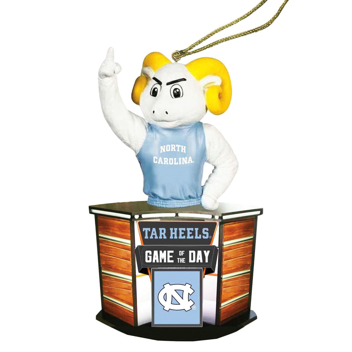 Santa's Workshop - North Carolina Tar Heels 4" Game of the Day Ornament - Blue