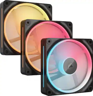 CORSAIR - iCUE LINK LX120-R RGB 120mm PWM Reverse Blade Computer Case Fan Starter Kit (3-pack)