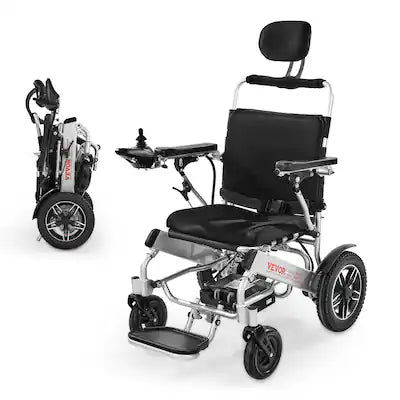 VEVOR - Electric Wheelchair for Adults, 300lbs Capacity with Adjustable Backrest, Foldable Lightweight Motorized Wheelchair