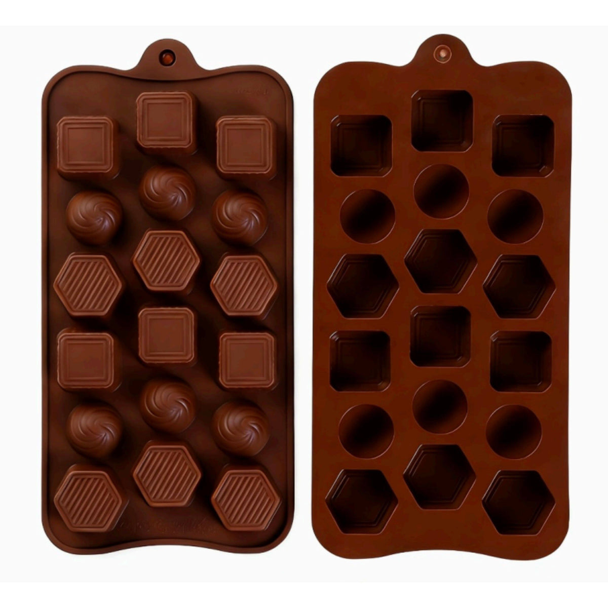 Kitcheniva - Silicone Chocolate Drop Mold with 3 Unique Designs (4.1 x 8.3 Inch)
