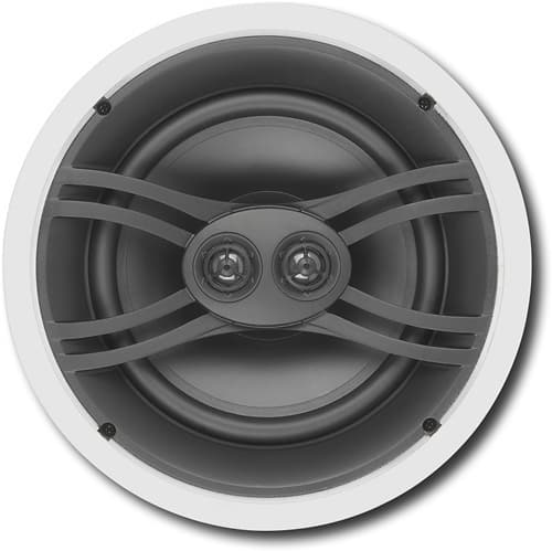 Front. Yamaha - 8" 3-Way In-Ceiling Speakers (Pair) - White.