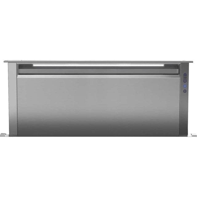 Front. Viking - 48”W. Rear Downdraft - Stainless steel.