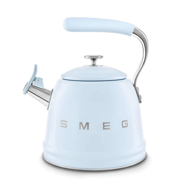 Front. SMEG - CKLW2001 Whistling Kettle - Pastel Blue.