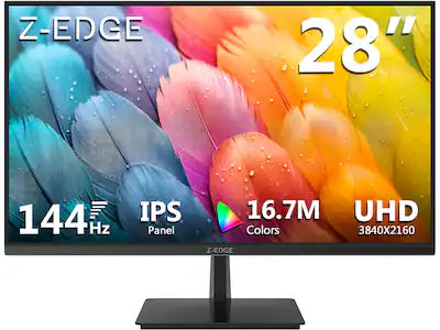 Z Z-Edge - 28" 4K UHD 3840 x 2160 144Hz 1ms IPS Gaming Monitor, HDMI 2.1, DP 1.4