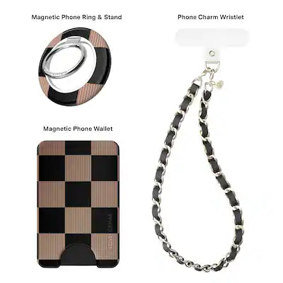 VELVET CAVIAR - Phone Accessory Gift Set- Universal MagSafe Wallet, MagSafe Grip Ring & Phone Charm