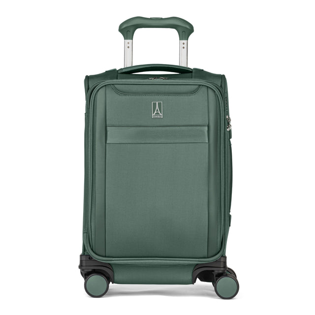Front. Travelpro - Versapack + Lightweight Softside Expandable 20" Carry On Spinner - Desert Sage.