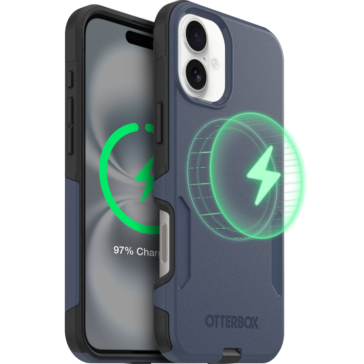 OtterBox - Commuter Series Hard Shell for MagSafe for Apple iPhone 16 Plus - Midnight Sky (Blue/Black)