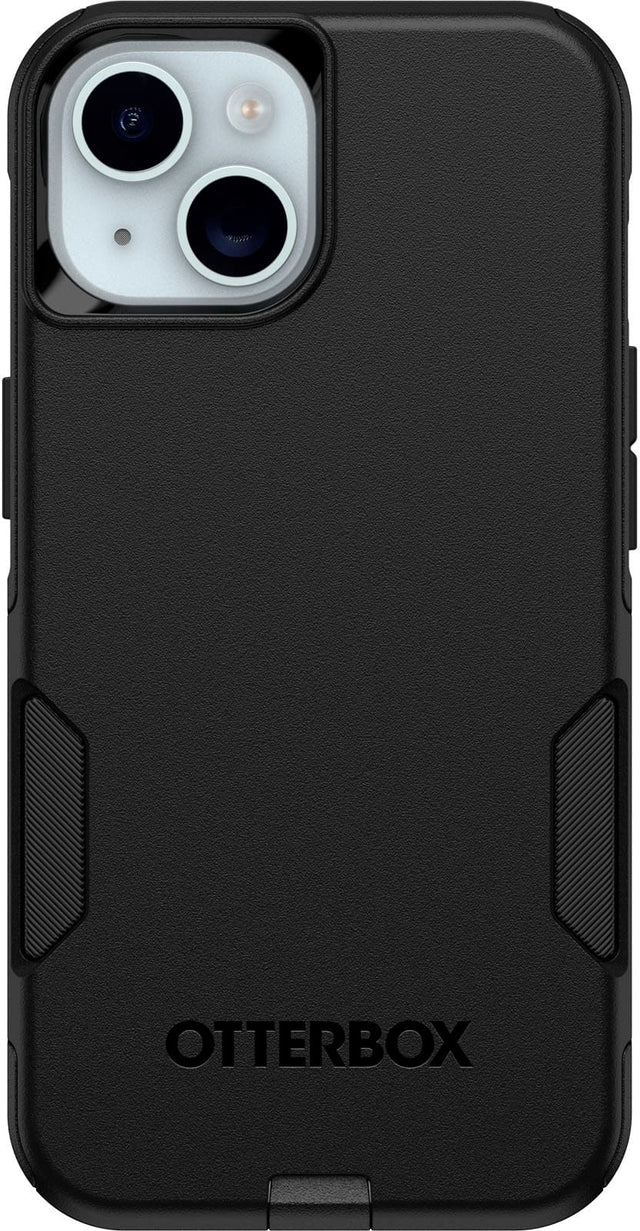 Front. OtterBox - Commuter Series Hard Shell for MagSafe for Apple iPhone 17e, iPhone 16e, iPhone 15, iPhone 14, and iPhone 13 - Black.