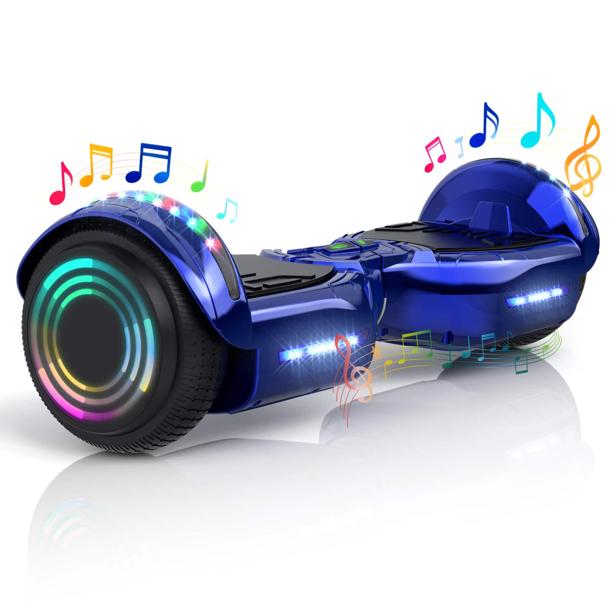 Hover Heart - 6.5" All-Terrain Electric Hoverboard with Bluetooth Speaker, LED Lights, Dual 80W Motors, UL2272 Certified, 8.7 MPH - Blue
