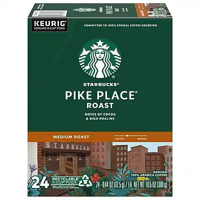 Starbucks - Pike Place Coffee Keurig K-Cup Pods, Medium Roast, 24/Box