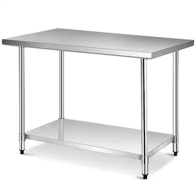 Gymax - 30'' x 48'' Stainless Steel Food Prep & Work Table Commercial Kitchen Table