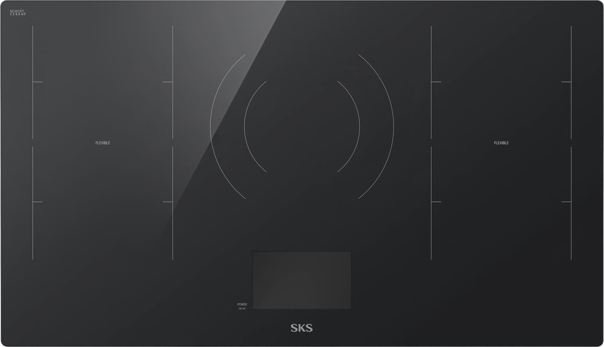 SKS - 36" Induction Cooktop with 5 Elements - Black