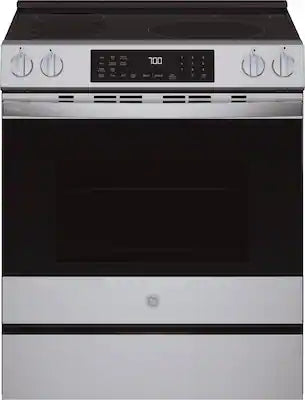 GE Profile - 30 in. Wide 4 Element 5.3 Cu. Ft. Slide-In Electric Induction Convection Range with Air Fry and EasyWash Oven Tray