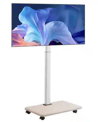 VEVOR - Rolling TV Stand, Mobile TV Cart for 32-70 Inch Screens, 25° Left-Right Rotation and Height Adjustable TV