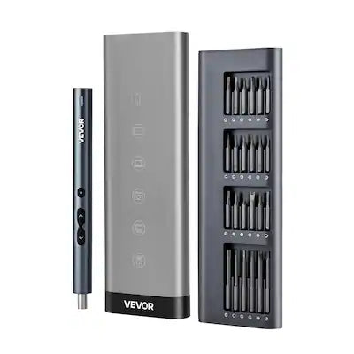 VEVOR - Electric Precision Screwdriver Set, 48 Magnetic Bits, Mini Electric Screwdriver with Magnetic Storage Box, S2 Steel Bits