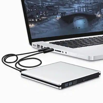 Topteng - 6X True Blu-ray Burner External Drive - BD/DVD/CD Writer & Player, USB 3.0 for Mac & Windows