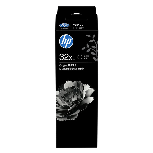 32XL  
Original HP Ink  
D'encre d'origine HP  

Black  
Noir  

2XL  
Black Ink  
Encre Noire