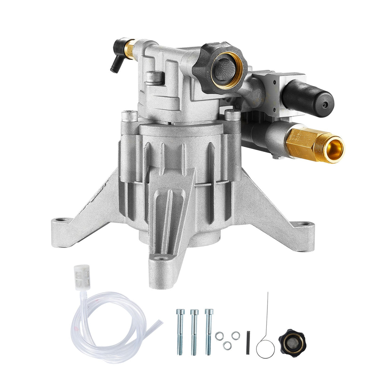VEVOR - Pressure Washer Pump, 7/8" Shaft Vertical, 2400 PSI, 2.5 GPM, Replacement Power Washer Pumps Kit with Hardware - Silver