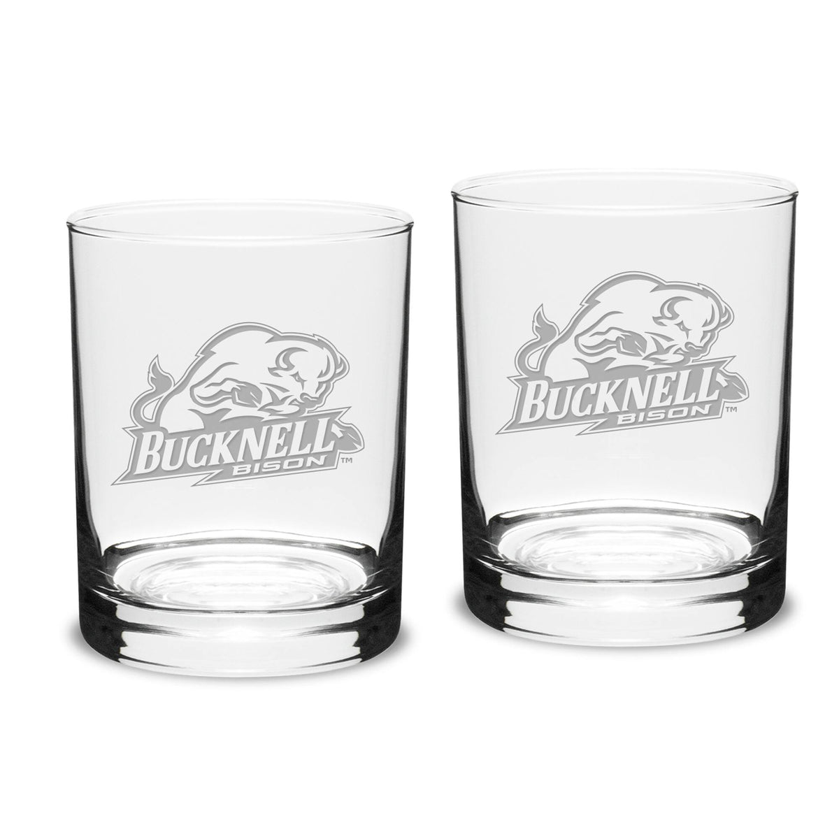 Jardine - Bucknell Bison 14oz. 2-Piece Classic Double Old Fashioned Glass Set - Multicolor