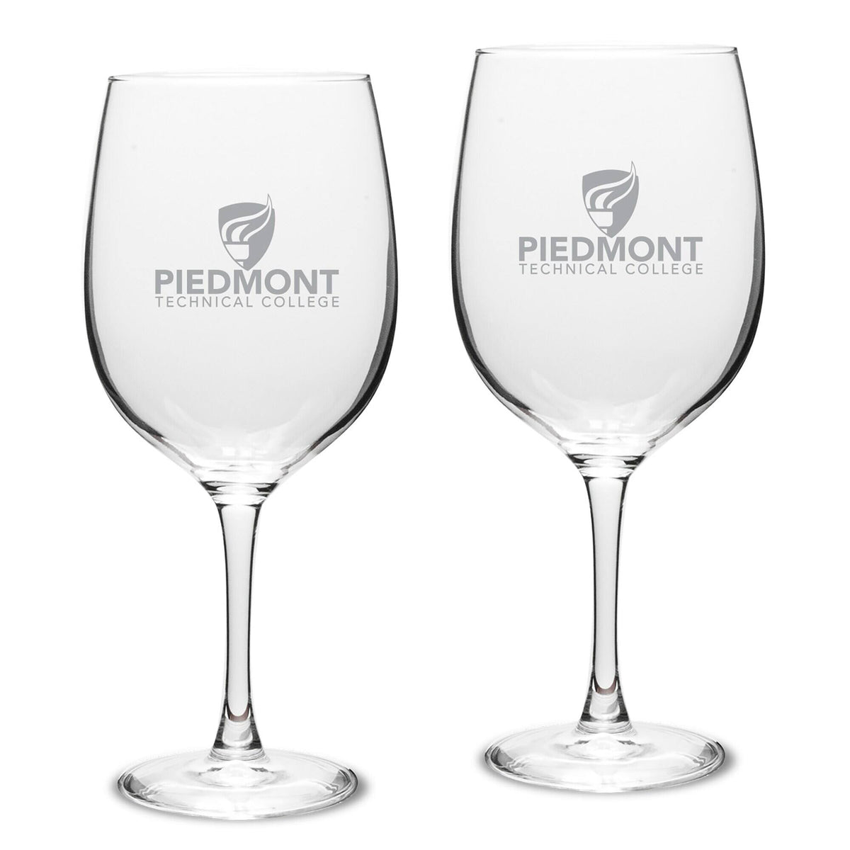 Jardine - Piedmont Technical College 19oz. Two-Piece Traditional Red Wine Glass Set - Multicolor