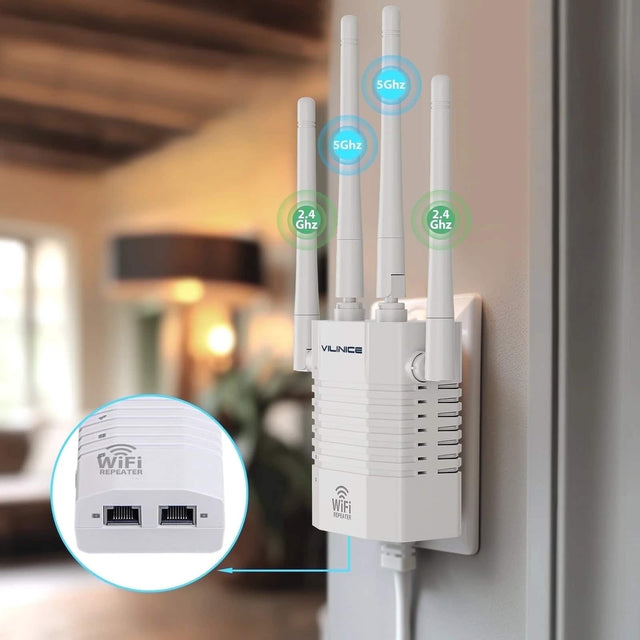 5Ghz 5Ghz 2.4 Ghz 2.4 Ghz  
VILINICE WiFi REPEATER