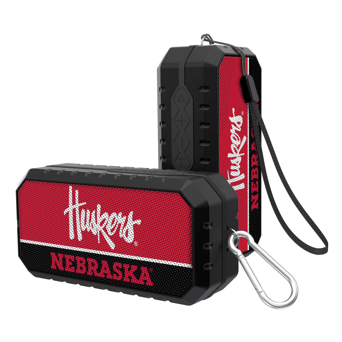 Keyscaper - Nebraska Huskers Secondary Logo End Zone Water Resistant Bluetooth Speaker - Multicolor