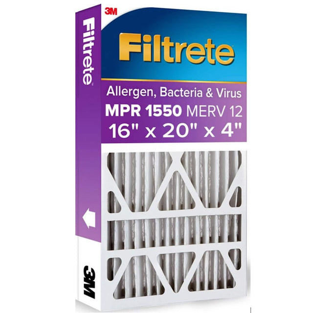 3M Filtrete Filtrete Allergen, Bacteria & Virus MPR 1550 MERV 12 16" X 20" X 4" 3M