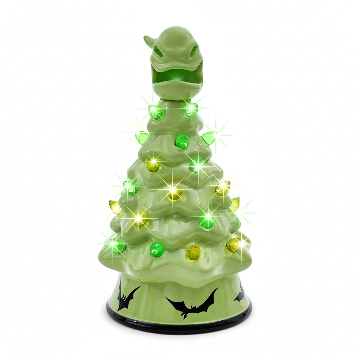 Ukonic - Disney The Nightmare Before Christmas Oogie Light-Up Ceramic Christmas Tree - Green