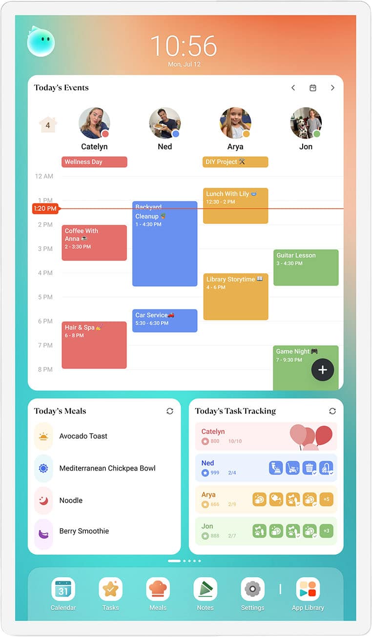 Cozyla - Digital 24" Calendar+2 - White