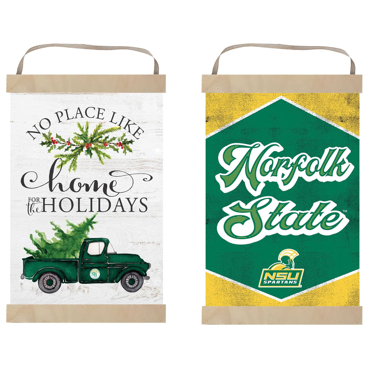 Jardine - Norfolk State Spartans 12" x 20" Reversible Banner Sign - White