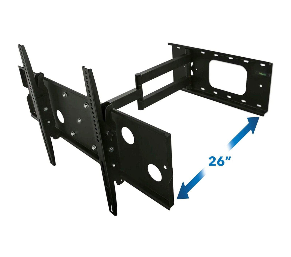 Mount-It! - Full Motion Articulating TV Wall Mount for 43–70" – 26" Extension, Heavy Duty, Corner-Friendly, VESA Compatible - Black