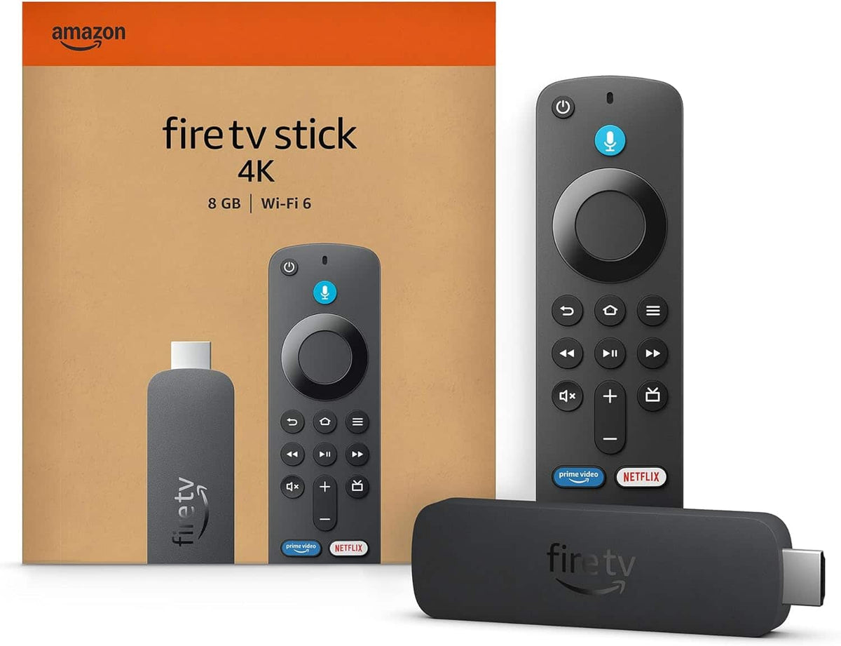 Amazon - Fire TV Stick 4K 2nd Gen streaming device, includes support for Wi-Fi 6, Dolby Vision/Atmos, 8 GB, free & live TV - Black