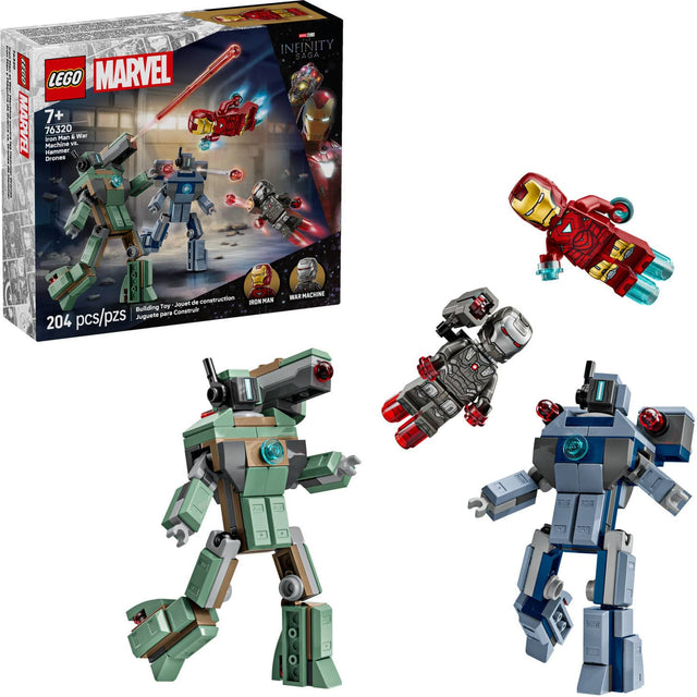 I CE0   i MARVEL : nas C - - INFINITY SAGA LEGO MARVEL 7+ 76320 Man & War Machine Iron Man V Hammer Drones A Jeve de Construir pcs/pzs Juguete 204 WAR MACHINE -4 20 M B
