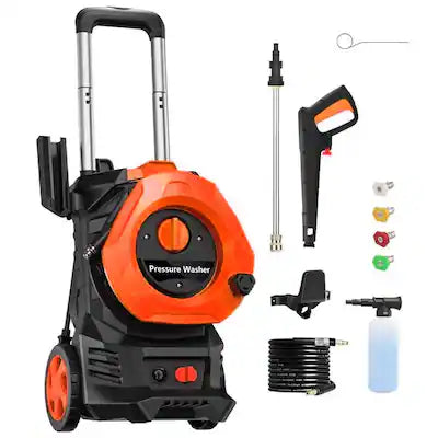 Winado - Portable Electric Pressure Washer 1700 PSI 1800W with Quick-Connect Nozzles, 24ft Hose & 16ft Cord, Telescopic Handle