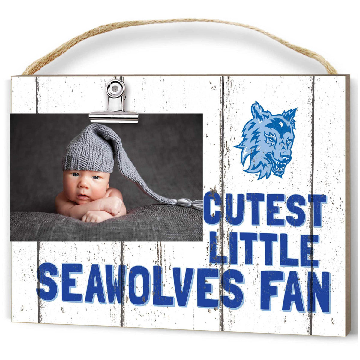 Jardine - Sonoma State Seawolves 8'' x 10'' Cutest Little Weathered Logo Clip Photo Frame - White