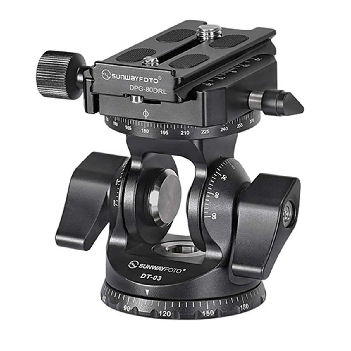SunwayFoto - DT-03R Tilt Head with Clamp for Monopod and Tripod