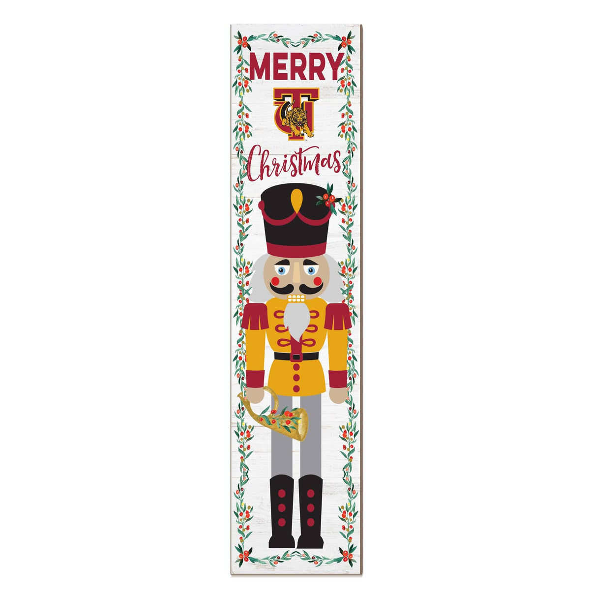 Jardine - Tuskegee Golden Tigers 11" x 46" Nutcracker Holiday Leaner Sign - White