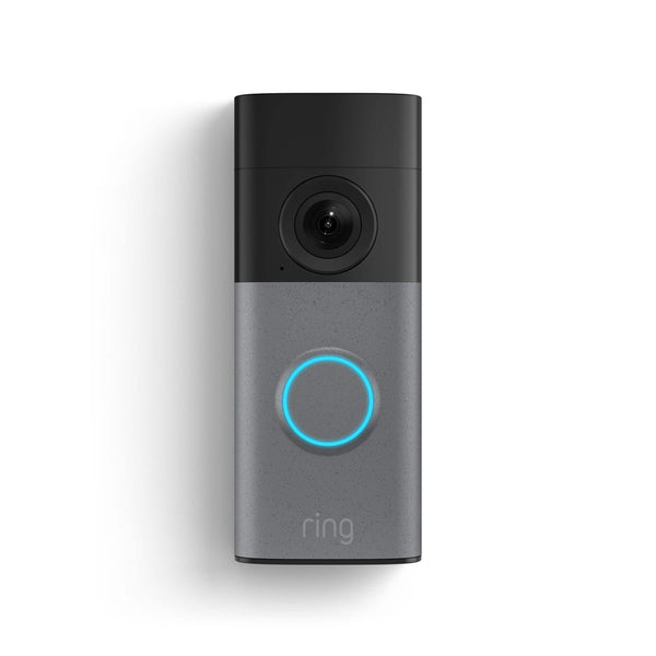 Ring - Wired Doorbell 2K (newest model), Retinal 2K with wide-angle video, up to 6x Enhanced Zoom, and Two-Way Talk - Speckled Grey