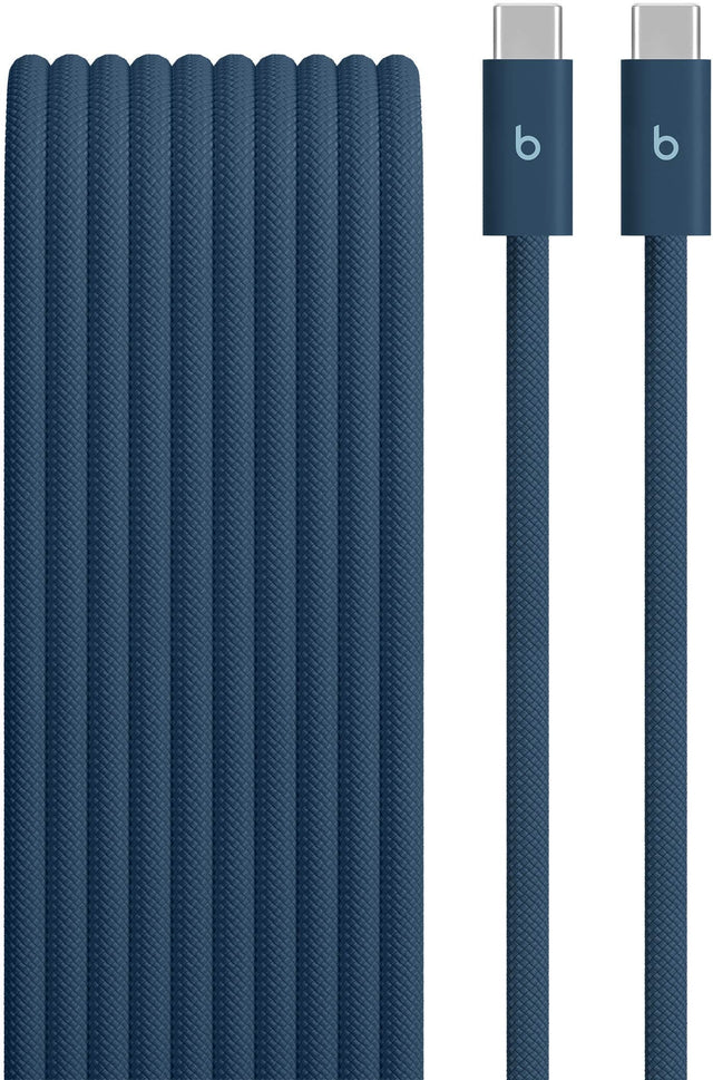 Front. Beats - 10' 240W USB-C to USB-C Braided Cable - Nitro Navy.