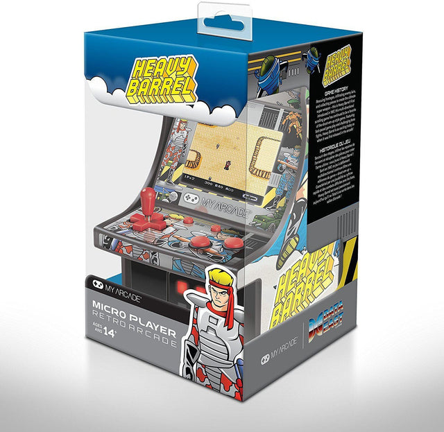 HEAVY BARREL

MY ARCADE MICRO PLAYER RETRO ARCADE

AGES 14+

CRIME HISTORY

HEAVY BARREL is a classic arcade game that has been reimagined for the modern era. This game is a tribute to the original, with updated graphics and gameplay mechanics. It features a variety of levels and challenges that will test your skills and reflexes. The game is designed to be played on the MY ARCADE MICRO PLAYER RETRO ARCADE, which is a compact and portable arcade machine that can be used to play a variety of classic games.

