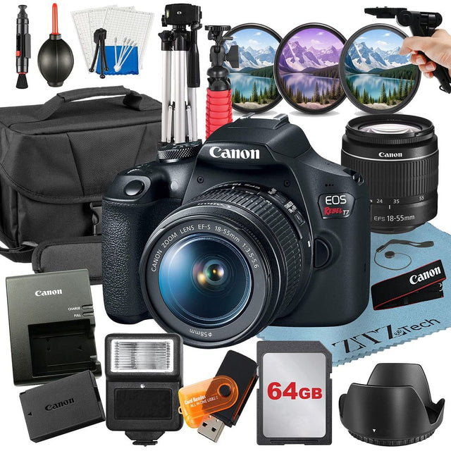 Canon Canon Canon  
- LENS EF-S ZOOM 18-55mm CANON 1:3.5-5.6 EOS REBEL T7  
- 24 35 55  
- I EFS 18-55mm  
- Canon CHARGE PAL  
- Canon 4  
- wwss Card Beader UB ALL IONE eTech YZ 64GB