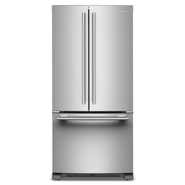 Front. KitchenAid - KitchenAid - 22 Cu. Ft. 33-Inch Standard-Depth French Door Refrigerator with Internal Water Dispenser - PrintShield Stainless.