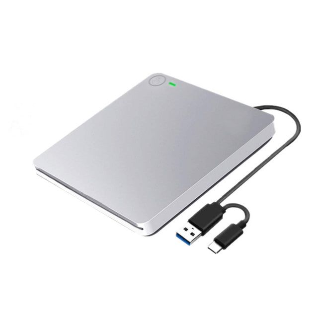 Front. Topteng - 6X Slot-In External Blu-ray Burner - USB 3.0 BD/DVD/CD RW Writer, True Blu-ray Support, Plug & Play for PC & Mac - Silver.