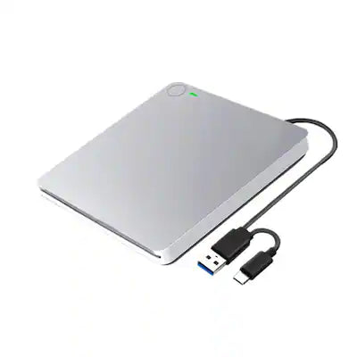 Topteng - 6X Slot-In External Blu-ray Burner - USB 3.0 BD/DVD/CD RW Writer, True Blu-ray Support, Plug & Play for PC & Mac