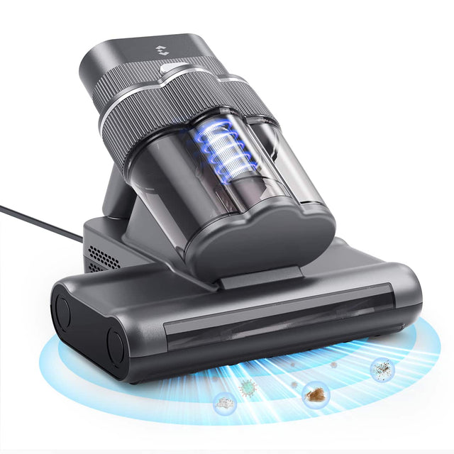Front. Easyera - EASYERA Mattress Bed Vacuum Cleaner with UV-C & 140℉ Hot Air, 20Kpa Suction, 500W Handheld Vacuums for Dust & Pet Hair - Gray.
